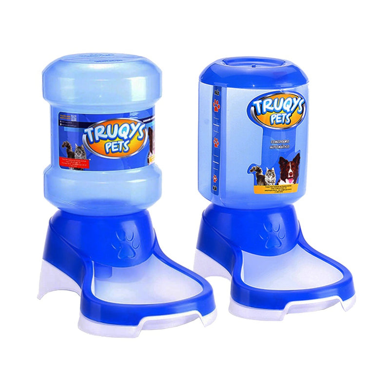 Kit Comedouro Automático 1kg + Bebedouro Automático 2l Truqys