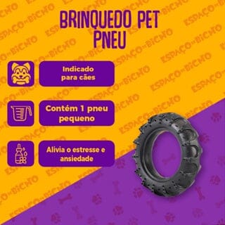 Brinquedo Pet para Cachorro Mordedor Pneu de Borracha Resistente Espaço de Bicho 