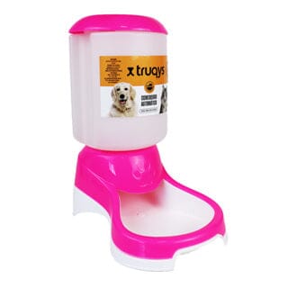 Comedouro Automático 1KG Truqys Espaço de Bicho Rosa 