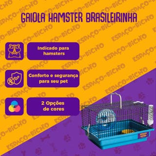 Gaiola Hamster Brasileirinha Black Espaço de Bicho 