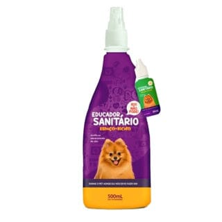 Kit Adestrador Espaço de Bicho Xixi Stop + Xixi Aqui 500 mL para Cães Espaço de Bicho 