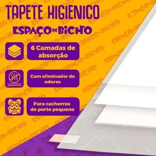 Tapete Higienico 150 unidades Espaço De Bicho + Kit Adestrador Espaço de Bicho Xixi Stop + Xixi Aqui Espaço de Bicho 