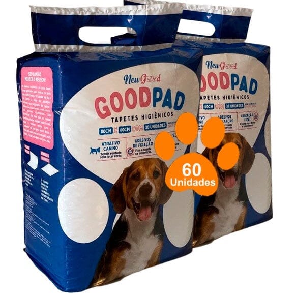 Tapete Higienico Pet Good Pads 80x60 com com 60 Unidades Espaço de Bicho 