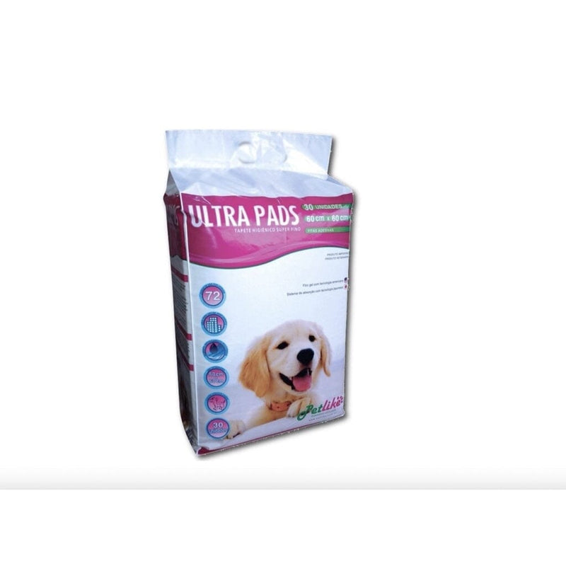 Tapete Fralda Higiênica Cachorro ULTRA PADS 60x60cm 30un Espaço de Bicho 