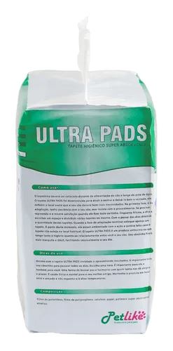 Tapete Fralda Higiênica Ultra Pads 60x80cm 30 un Espaço de Bicho 