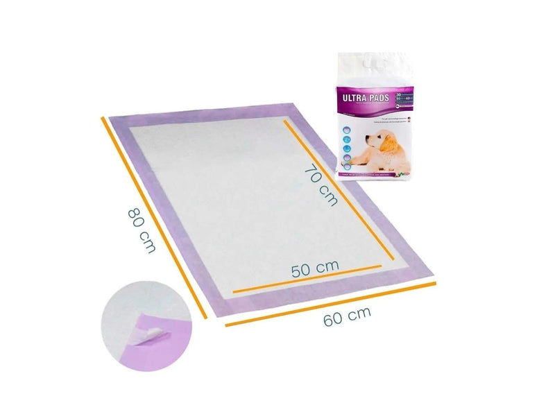 Tapete Higiênico Ultra Pads 30 Unidade 80x60cm Aroma Lavanda PETLIKE 