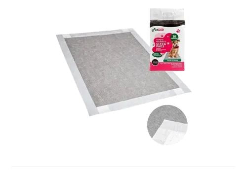 Tapete Higiênico Ultra Pads Carvão Ativado 60x60cm 30un Espaço de Bicho 